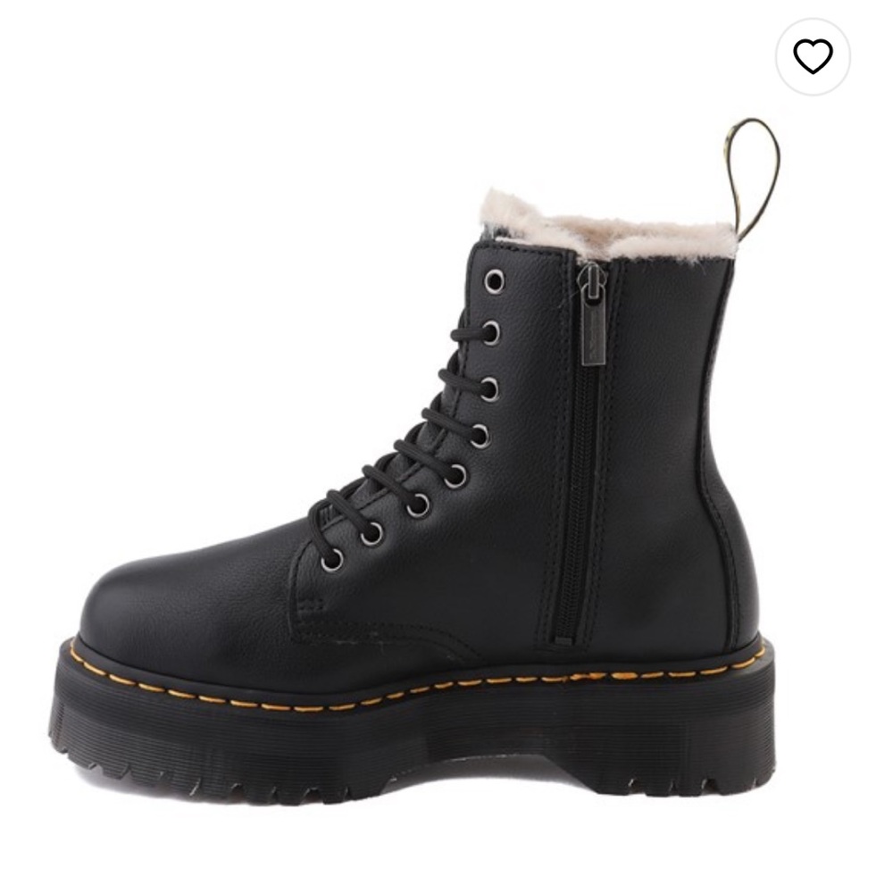 Dr. Martens Jadon Faux Fur Boot - Black - used once
